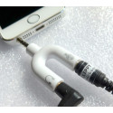 3.5mm TRRS Microphone Headphone Y adapter: White