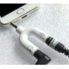 3.5mm TRRS Microphone Headphone Y adapter: White