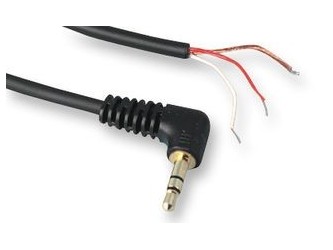 3.5mm Right Angle Plug to Bare Ends - stereo