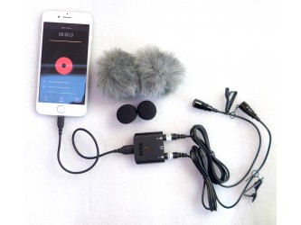 RODE AI-Micro with 2 stereo matched Clippy Microphones for iPhone and Android