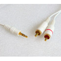 Phono to 3.5mm Lead, White, Stereo
