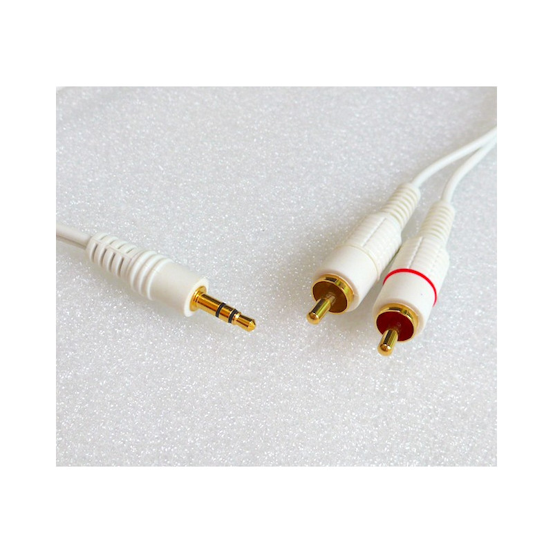 Phono to 3.5mm Lead, White, Stereo