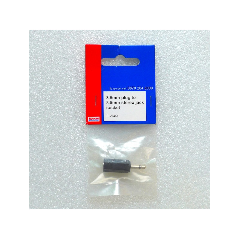 3.5mm Mono Plug to 3.5mm Stereo Socket Adapter