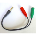 TRRS 3.5 mm Male Plug to Headphone & Microphone Adaptor