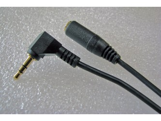 3.5 mm Mic Extension Cable, stereo, 1 Metre