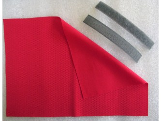 Rycote DIY Windjammer Kit, Red Lining & Grey Velcro.