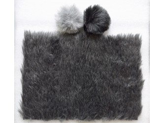 Rycote DIY Kit with Dark Grey Fur and Windjammers (Grey and Black)