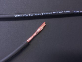 Mic Cable, 4mm, black, per metre