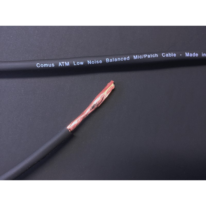 Mic Cable, 4mm, black, per metre