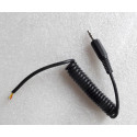 Coiled Cable, 3.5mm Stereo Straight Plug, Black