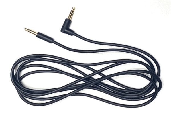 3.5mm Stereo Gold Jack Plug to Right Angled Plug Lead, 2m
