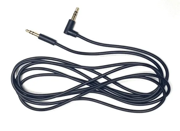 3.5mm Stereo Gold Jack Plug to Right Angled Plug Lead, 2m