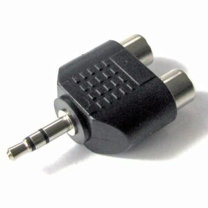 Pack of Two, 3.5 plug to two phono sockets