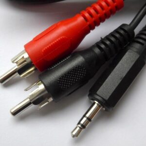 Phono to 3.5mm Lead, Stereo 2 metres: Nickel