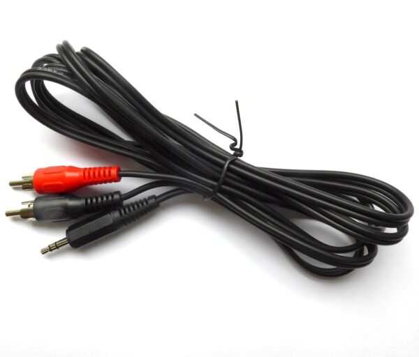 Phono to 3.5mm Lead, Stereo 2 metres: Nickel