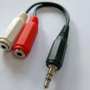 3.5mm Stereo Plug to 2 x Mono Sockets, 15cm