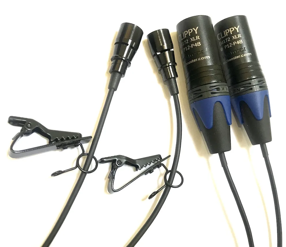 Clippy XLR EM172 Microphone, Matched Stereo with Type B Enclosure and Clip