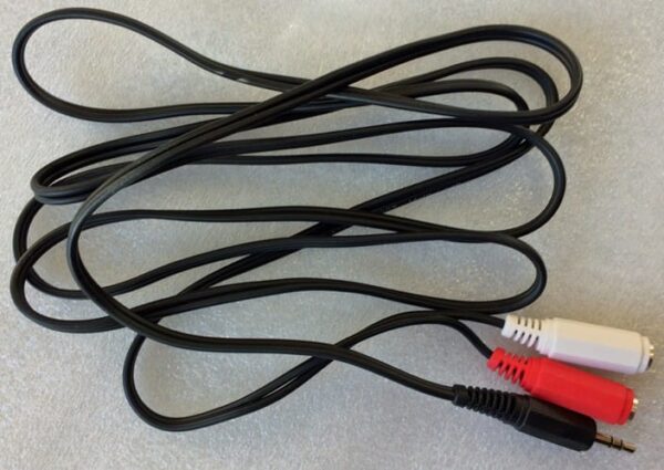 3.5mm Stereo Jack Plug to 2x 3.5mm Mono Jack Sockets Lead, 2m Black