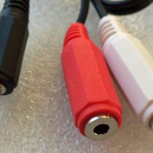 3.5mm Stereo Jack Plug to 2x 3.5mm Mono Jack Sockets Lead, 2m Black