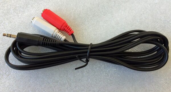 3.5mm Stereo Jack Plug to 2x 3.5mm Mono Jack Sockets Lead, 2m Black