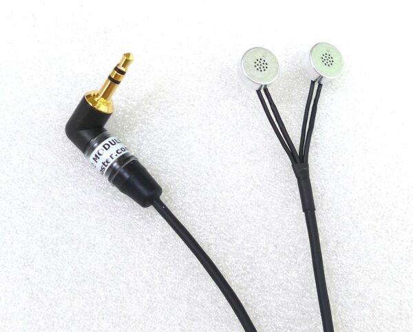 Mono Dual EM272 to 3.5 mm with 1.5 m Mogami cable and 3.5 mm right angle plug