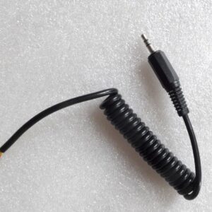 Coiled Cable, 3.5mm Stereo Straight Plug, Black