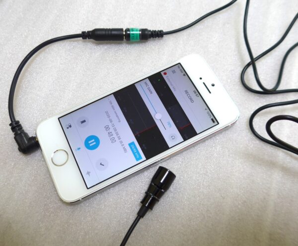 Clippy EM264 mono with TRS to TRRS to iPhone