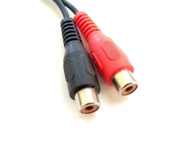 3.5mm Stereo Jack Plug to 2x Phono (RCA) Sockets Adaptor Lead