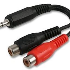 3.5mm Stereo Jack Plug to 2x Phono (RCA) Sockets Adaptor Lead