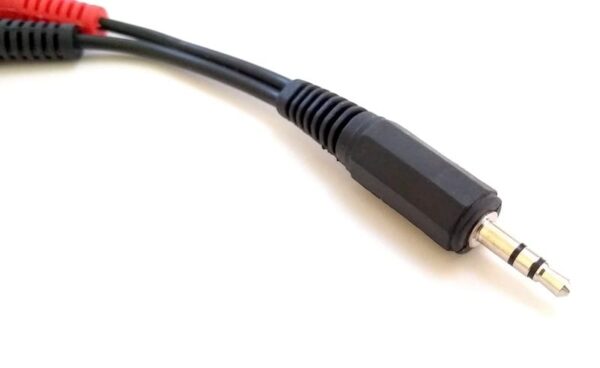 3.5mm Stereo Jack Plug to 2x Phono (RCA) Sockets Adaptor Lead