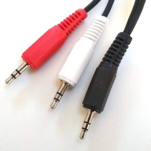 3.5mm Stereo Jack Plug to 2 x Mono Jack Plugs Lead, 3m