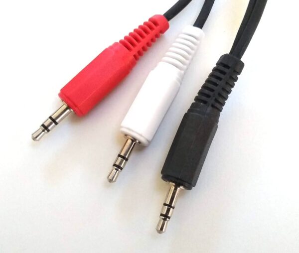 3.5mm Stereo Jack Plug to 2 x Mono Jack Plugs Lead, 3m