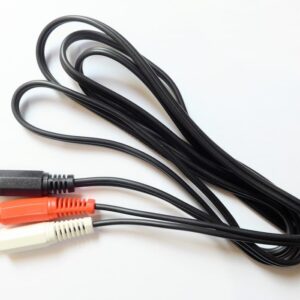 3.5mm Stereo Jack Socket to 2x 3.5mm Mono Jack Plugs Lead, 1.5m