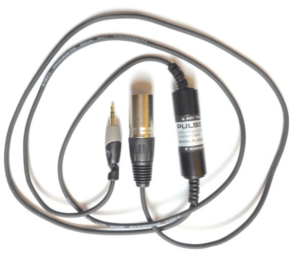 Pulse Ground Loop Isolator, 3.5 mm Jack and Plug to Single XLR Plug