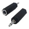 6.35mm (1/4") Stereo Jack Socket to 3.5mm Stereo Jack Plug Adaptor