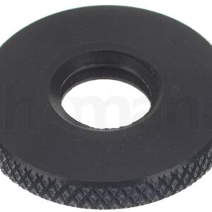 K&M Thumbwheel BlacK Knurled Aluminium Disc