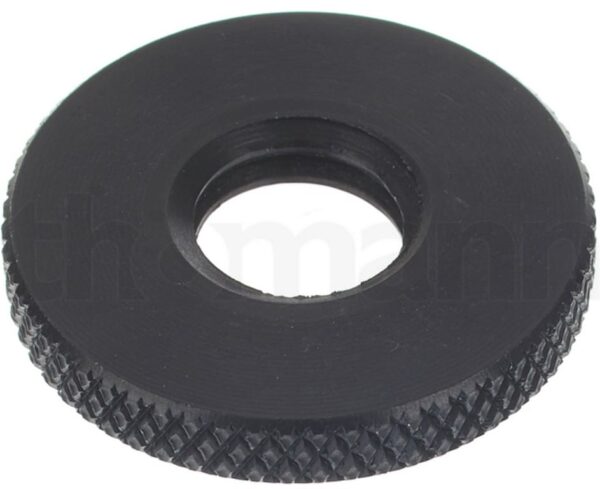 K&M Thumbwheel BlacK Knurled Aluminium Disc