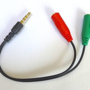 TRRS 3.5 mm Male Plug to Headphone & Microphone Adaptor
