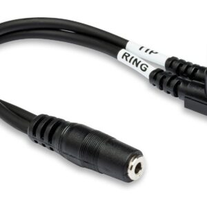 3.5 mm TRS socket to Left and Right 3.5 mm plug