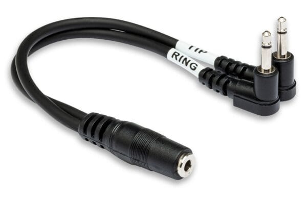 3.5 mm TRS socket to Left and Right 3.5 mm plug
