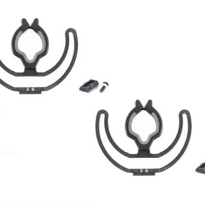 Rycote Pair of Single SUSPENSION LYRES, modular adapter, screws, 19/25mm, 72 shore