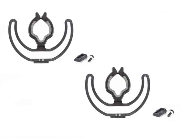 Rycote Pair of Single SUSPENSION LYRES, modular adapter, screws, 19/25mm, 72 shore