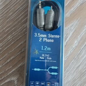 Bandridge 3.5mm Stereo-2 Phono Audio Connector, 1.2m