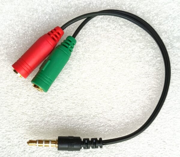 4 pole 3.5mm to 2 x 3.5mm TRRS Converter Headset adapter for headsets with separate headphone & microphone plug