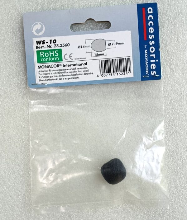 Monacor Windscreen for Microphones WS-10